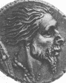Монета с изображением Верцингеторикса, вождя галлов