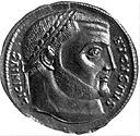 Монета с изображением Лициния - соправителя Константина до 323 года