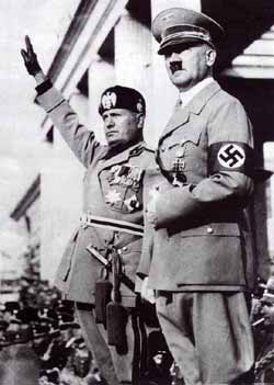 Гитлер с главой фашистской Италии Муссолини
